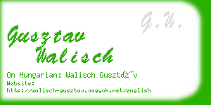 gusztav walisch business card